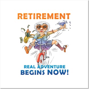 Embrace Retirement: Money, Wine, and Biking Posters and Art